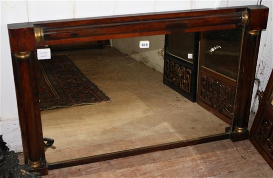 Rosewood frame overmantel